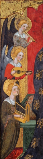 Serra, Pere - Madonna mit Christkind und musizierenden Engeln (Detail)