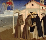 Angelico, Fra Giovanni, da Fiesole - Das Treffen des Heiligen Franziskus mit dem Heiligen Dominicus (Szenen aus dem Leben des Heiligen Franziskus)