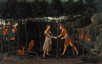 Jacopo del Sellaio - Die Begegnung des Christusknaben mit dem Johannesknaben