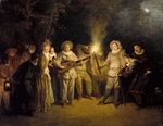 Watteau, Jean Antoine - Die italienische Komödie