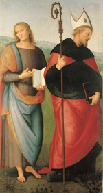 Perugino - Johannes der Evangelist und Heiliger Augustin