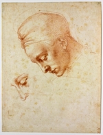 Buonarroti, Michelangelo - Studie zum Kopf der Leda