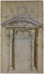 Buonarroti, Michelangelo - Studie für Porta Pia in Rom