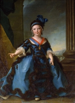Nattier, Jean-Marc - Porträt von Prinz Louis Joseph Xavier von Bourbon, Herzog von Burgund (1751-1761)