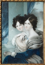 Unbekannter Künstler - Porträt von Schwestern Prinzessinnen Anna Petrowna (1777-1805) und Jekaterina Petrowna (1783-1830) Lopuchina
