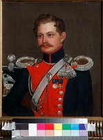 Unbekannter Künstler - Porträt von Stabsrittmeister des 3. Jelisawetgrad Husarenregiments
