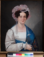 Mylnikow, Nikolai Dmitriewitsch - Porträt von Olga Matweewna Golowina, geb. Daschkowa (1798-1840)