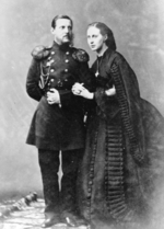 Russischer Fotograf - Porträt Großfürst Konstantin Nikolajewitsch von Russland (1827-1892) mit Frau, Großfürstin Alexandra Iosifowna von Sachsen-Alten