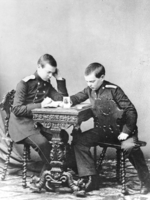 Russischer Fotograf - Großfürst Alexander Alexandrowitsch von Russland (1845-1894) mit Bruder Wladimir Alexandrowitsch von Russland (1847-1909)