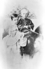 Russischer Fotograf - Großfürstin Maria Alexandrowna von Russland (1853-1920) und Großfürst Sergei Alexandrowitsch von Russland (1857-1905)