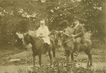 Tolstaja, Sofia Andrejewna - Lew Tolstoi und der Bildhauer Fürst Pawel Trubetzkoy (1866-1938) beim Reiten in Jasnaja Poljana