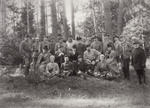 Russischer Fotograf - Die Familie des Zaren Alexander III. mit Freunden auf der Jagd  in der Bialowiezer Heide