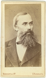 Fotoatelier Wesenberg - Porträt von Schriftsteller und Ethnograph Sergei Maximow (1831-1901)