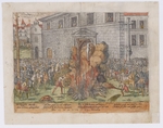 Perrissin, Jean Jacques - Die Hinrichtung Anne du Bourgs am 23. Dezember 1559