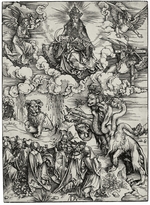 Dürer, Albrecht - Das Tier mit den Lammshörnern. Aus Apocalypsis cum Figuris