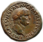 Numismatik, Antike MÃ¼nzen - Sesterz von Vespasian