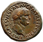 Numismatik, Antike Münzen - Sesterz von Vespasian