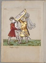 Süddeutscher Meister - Illustration aus dem Turnierbuch des Kaisers Maximilian I.