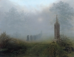 Oehme, Ernst Ferdinand - Prozession im Nebel