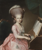 Urlaub, Georg Anton Abraham - Porträt einer jungen Dame am Clavichord
