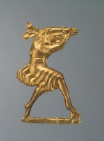 Antike Juwelenkunst - Aufnähplatte mit der Darstellung einer tanzenden Frau