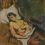 Cézanne, Paul - Frau, ihr Kind stillend