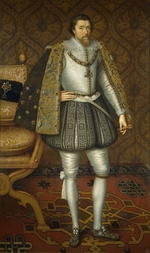 De Critz (Decritz), John, der Ältere - Porträt von König Jakob I. von England (1566-1625)
