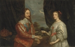 Dyck, Sir Anthonis van, (Werkstatt von) - Doppelporträt von König Karl I. und Königin Henrietta Maria