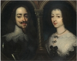 Dyck, Sir Anthonis van, (Werkstatt von) - Doppelporträt von König Karl I. und Königin Henrietta Maria