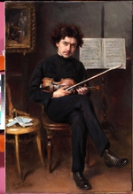 Makowski, Wladimir Jegorowitsch - Porträt von Violinist und Komponist Jan Kubelik (1880-1940)