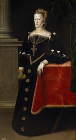 Mor, Antonis (Anthonis) - Porträt von Infantin Maria von Spanien (1528-1603), Kaiserin des Heiligen Römischen Reiches