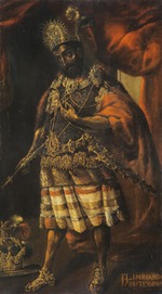 Unbekannter Künstler - Porträt von Moctezuma II.