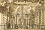 Valeriani, Giuseppe - Bühnenbildentwurf zur Oper Bellérophon von Jean-Baptiste Lully