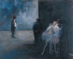 Forain, Jean-Louis - Hinter den Kulissen - Symphonie in Blau	