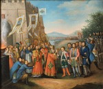 Unbekannter Künstler - Michail Fjodorowitsch wird am 14. März 1613 auf den Thron gerufen