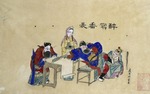 Chinesischer Meister - Der betrunkene Dichter Li Bai schreibt eine Nachricht an Barbaren