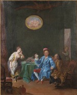 Wille, Pierre Alexandre - Joseph Balsamo, Graf von Cagliostro, in seinem Arbeitszimmer bei der Schaffung eines Homunkulus