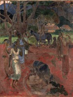 Gauguin, Paul Eugéne Henri - Tahitianische Landschaft mit neun Figuren