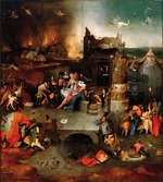 Bosch, Hieronymus - Die Versuchung des heiligen Antonius (Triptychon, Mittelteil)