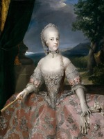 Mengs, Anton Raphael - Porträt von Erzherzogin Maria Karolina von Österreich (1752-1814)