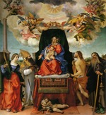 Lotto, Lorenzo - Madonna mit Kind und Heiligen