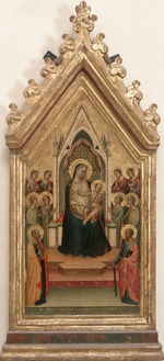 Daddi, Bernardo - Madonna und Kind mit acht Engeln und Heiligen Peter und Paul