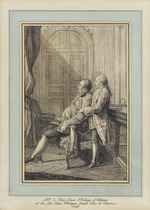 Unbekannter Künstler - Herzog Ludwig Philipp II. Joseph von Chartres mit Sohn