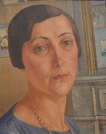 Petrow-Wodkin, Kusma Sergejewitsch - Porträt von Salomea Nikolaewna Andronikowa (1888-1982)