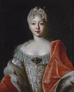 Caravaque, Louis - Porträt von Großfürstin Elisabeth Petrowna (1709-1761)