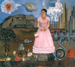 Kahlo, Frida - Selbstbildnis auf der Grenze zwischen Mexiko und den USA