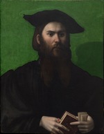 Parmigianino - Porträt eines Mannes mit Petrarchino