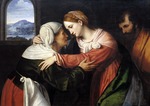 Moretto da Brescia, Alessandro - Begegnung von Maria und Elisabet
