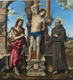Lippi, Filippino - Die Heiligen Sebastian, Johannes der Täufer und Franz von Assisi