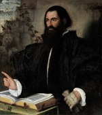 Moretto da Brescia, Alessandro - Porträt von Pietro Andrea Mattioli (1501-1578)